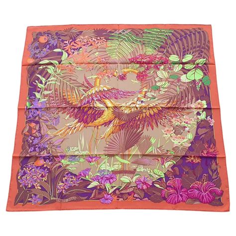 flamingo party hermes scarf